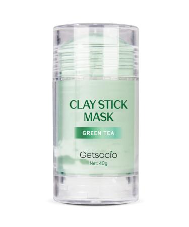 Green Tea Mask stick, Purifying Clay Mask, Blackhead Remover,Poreless Deep Cleanse Mask Stick,Oil Control Face Mask, Skin Detoxifying Face Stick Mask for all Skin Types (Green Tea)