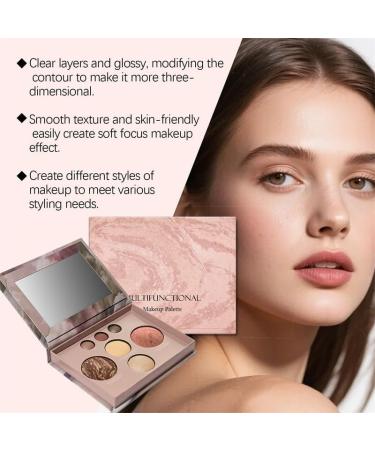 Palette de maquillage multifonctionnelle kit de maquillage portable utilisable pour les paupi res le blush et le contouring. Texture lisse pigment e et longue tenue. Miroir inclus. - Buy Online on GoSupps.com