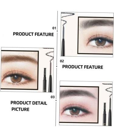 BELLIFFY 2 1 Eyebrow Makeup Tools Eyebrow Waterproof Natural Eyebrow Pen Automatic Rotating Pencil Brow Liner 1 count (Pack of 1) Brown - Buy Online on GoSupps.com