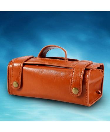 Hapivida Leather Shaving Bag | Vintage Mens & Unisex Toiletry Kit | Portable Travel Cosmetic Bag for Razor & Brush - Buy Online on GoSupps.com