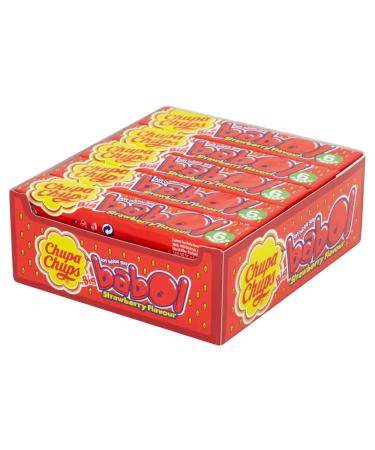 Chupa Chups Melody Pops Strawberry & Big Babol Tutti Frutti Bubble Gum - 20 Rods Chewing Gum Display | Sweet Fruit Flavors for Chewing Bliss - Buy Online on GoSupps.com