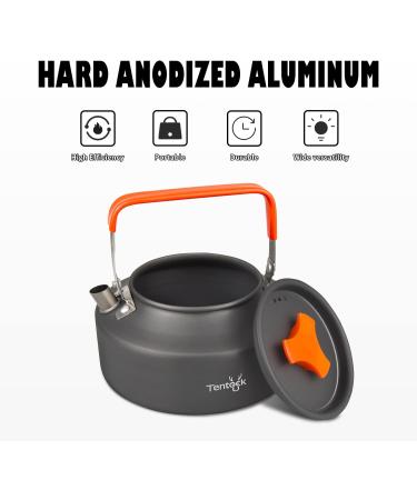 Tentock Camping Kettle 1.1L Lightweight Aluminum Tea Pot for Backpacking, Hiking, Picnic - Compact Coffee Pot for Outdoor Activities - Buy Online on GoSupps.com