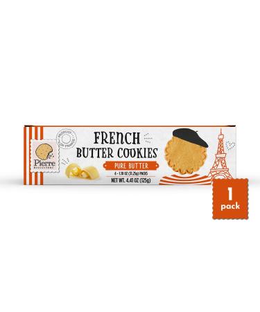 Pierre Biscuiterie French Butter Cookies 22% Butter 4.41 Ounce (Pack of 1) Pure Butter 4.41 Ounce (Pack of 1)