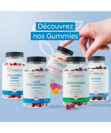 Magnesium Gummies | Ultra Concentrates: 150 mg Magnesium Element by Gummy | Sleep - Stress - Fatigue | Up to 2 Months of Cure | 60 Gummies with Vitamin B6 | Made in France Terravita - Buy Online on GoSupps.com