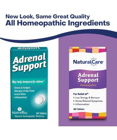 NaturalCare Adrenal Support Homeopathic Tablets 60ct - Buy Online on GoSupps.com
