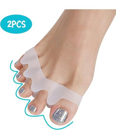 Gu Cheng Silicone Toe Stretchers and Separators - Bunion Corrector for Foot Pain Relief - White - Buy Online on GoSupps.com