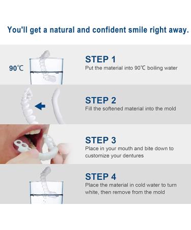 Flipped Warm Teeth Veneers Set - 2 Pairs for Immediate Cosmetic Brightening | International Shipping Available - Buy Online on GoSupps.com