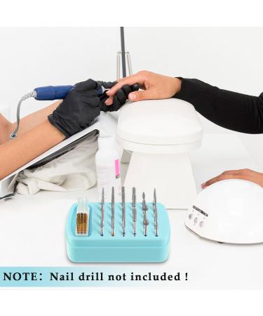 Andibro 2 In 1 Nail Drill Bits Holder 30 Holes Dustproof Nail Bits Organizer Nail Drill Bits Cleaning Brush Case Dustproof Nail Art Drill Bits Stand Display Storage Box Cleaner Manicure Tool (Blue) - Buy Online on GoSupps.com