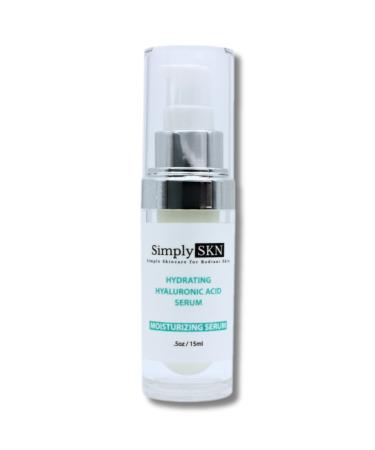 Hyaluronic Acid Serum For Face - Hydrating Serum Visibly Plumps Skin - For All Skin Types - Anti Aging Serum with Vitamin C and Vitamin E - 0.5 Fl. Oz. Travel Size