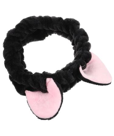 SAFIGLE Cat Ears Headband Cute Headbands for Washing Face Women Makeup Headband Face Washing Hairband for Women Cute Animal Ear Headband Headbands for Women Makeup Cute Plush Headband