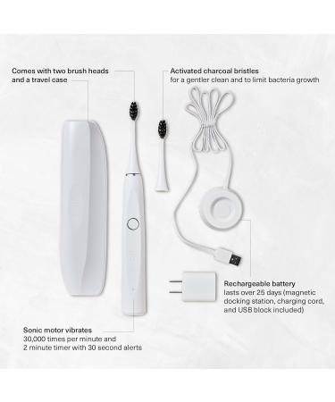 Boka Electric Toothbrush - Rechargeable Sonic Tooth Brush with 2 Heads & Deep Cleaning Bristles - Dentist Recommended Oral Care with Micro USB Charging Base - Buy Online on GoSupps.com