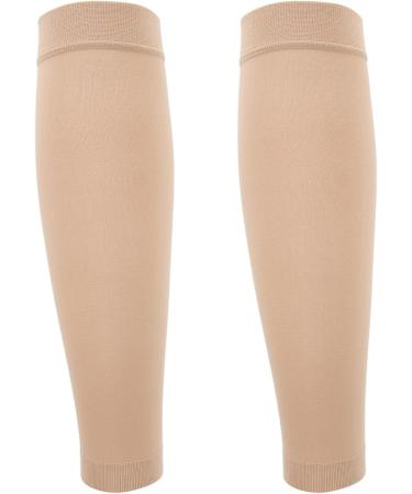 Buy Medical Calf Compression Stockings - Anti-Visible Men & Women Sports Socks for Swelling - L Skin Color - Buy Online on GoSupps.com