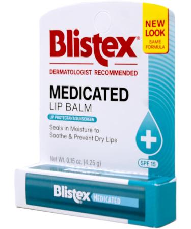 Blistex Medicated Lip Balm Regular SPF 15 Pack of 3 - Buy Online on GoSupps.com