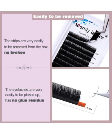 Eyelash Extensions 1:1 - D Curl 0.20mm Mixed Sizes (8-14mm) | Premium Individual Eyelashes for Stunning Looks - Buy Online on GoSupps.com