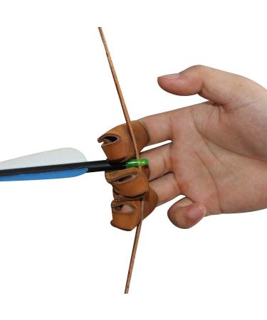 RMISODO 2-Piece Archery Glove Set for Shooting and Hunting | 3-Finger Leather Hand Protector - Buy Online on GoSupps.com
