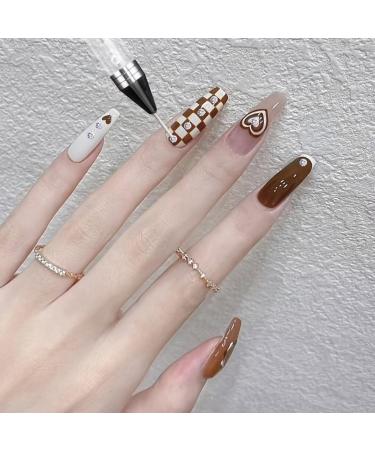 OOTDAY Rhinestone Picker Dotting Pen Dual End Nail Rhinestone Picker Tool with 2 Extra Wax Tips Dotting Pen for Stones Crystals Gemstones White - Buy Online on GoSupps.com