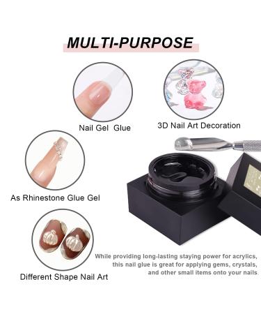 Vettsy Solid Nail Glue Gel - Strong Adhesive for Acrylic Nails & Rhinestones 10g - Buy Online on GoSupps.com