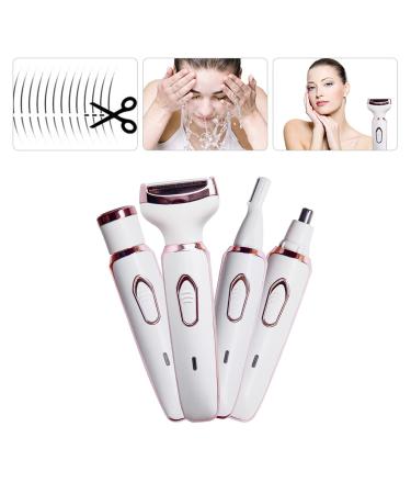 4 in 1 Women's Electric Razor - Stainless Steel Hair Cutter for Face Mustache Arms Legs Armpits & Bikini - Washable & Easy to Use - Buy Online on GoSupps.com