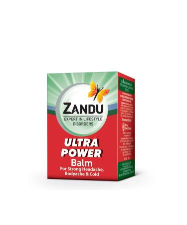 4 x Zandu Balm Ultra Power Balm Multipurpose Solution for Strong Headache Body Ache and Cold 8ml