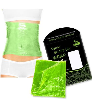 Premium Reusable Shape Up Wrap by EHM - Boost The Effects of Your Herbal Body Applicator - for Smooth Skin & Toned Stomach - Reduces Cellulite & Stretch Marks - Detox & Lose Inches (1)