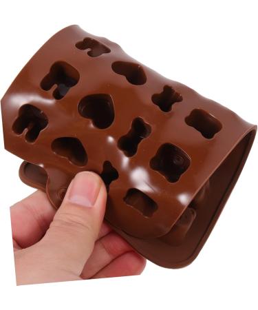 Alipis 6 pcs Chocolate Jelly Mold Ice Baking Adorable Cube Tools Silicone Supple DIY Candy for Fondant 21X10.2cmx2pcs Brown 2x2pcs - Buy Online on GoSupps.com