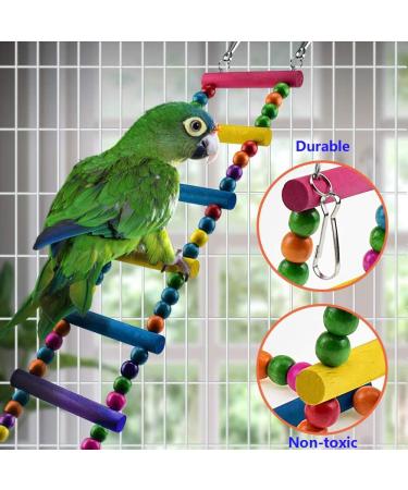 12Pcs Parrot Toys for Small Birds - Hammock Swing, Bell, Chewing Toys - Ideal for Budgies, Cockatiels, Parrots - Finches Accessories - Buy Online on GoSupps.com