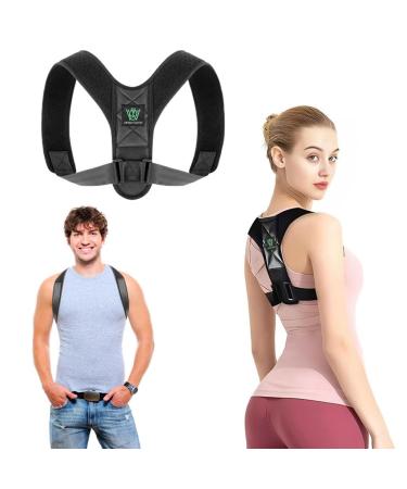 Smasaa trading Posture Corrector Women and Men Comfortable Upper Back Brace Posture Corrector for Improve Posture Adjustable Back Straightener Black