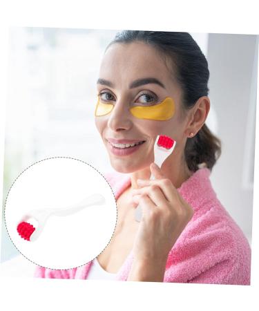 Silicone Face Roller - Portable Facial Massager Beauty Tool for Stunning Skin | Red 13.5x3x1.2CM - Buy Online on GoSupps.com