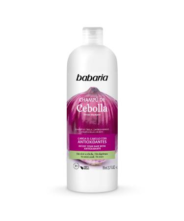 Babaria Onion Shampoo - No Smell No Tears - Purifying and Antioxidant Properties - Improves Hair Growth - Increase Hydration and Shine - Reduce Itchy Scalp Dandruff and Frizz - 23.66 oz
