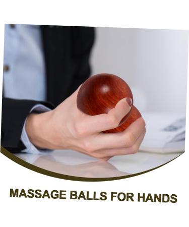 HOMSFOU 6 STK Acupuncture & Muscle Stretch Balls - Wooden Meditation & Massage Balls for Hand Therapy - Premium Rosenholz Wood - Buy Online on GoSupps.com
