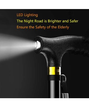 Forearm Crutches Ergonomic Handles Comfortable Grip and Wear-Resistant Non-Slip Walking Cane for Elderly LED Lights Height Adjustable Balanced Walker - Buy Online on GoSupps.com