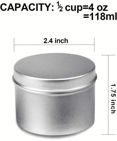Buy 24Pcs 118ml Aluminum Empty Jars - Screw Cap Cream Cans for Lotion Candles & Cosmetics | International Shipping - Buy Online on GoSupps.com