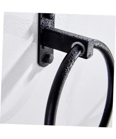 OSALADI 2pcs Ring Punch Hanging Holder Home Rack Aluminum Round Bathroom Space for Black Towel - Buy Online on GoSupps.com