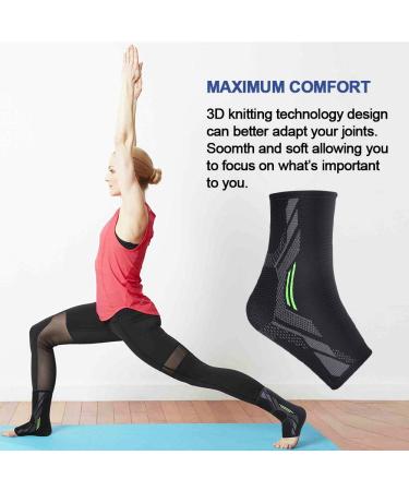 Beister Compression Ankle Brace for Men and Women - Elastic Support for Sprains, Plantar Fasciitis, Achilles Tendon, Heel Spurs - Black (Size 5) - Buy Online on GoSupps.com