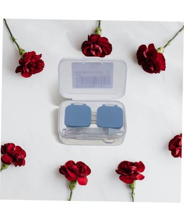 Coolhiya Portable Glasses Case & Contact Lens Container - Automatic Storage for Lentils - Travel Size Blue Box (5.5x2.5x2cm) - International Shipping Available - Buy Online on GoSupps.com