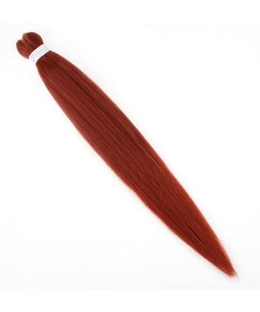 Leeven 8 Packs Copper Red Pre Stretched Braiding Hair 26'' Yaki Straight Texture EZ Braiding Crochet Braids for Box Braids Dark Ginger Pre-stretched Braiding Hair Extensions /26 Inch 350# 26 Inch (Pack of 8) 350# - Buy Online on GoSupps.com