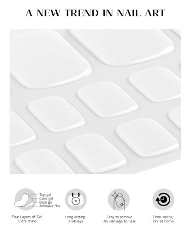 Ebanku Gel Nail Wraps - 32 PCs Full Wraps Nail Stickers | Cured Gel Nail Strips for Women & Girls (#7) - International Shipping Available - Buy Online on GoSupps.com