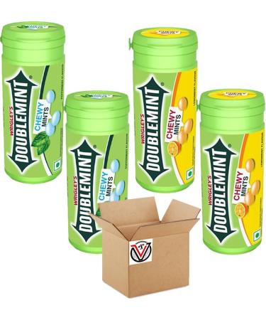 VIMIX Doublemint Peppermint Lemonmint Flavour Chewy Mints Tube 30.4g - 04 Mixed Tubes 1 count (Pack of 1)