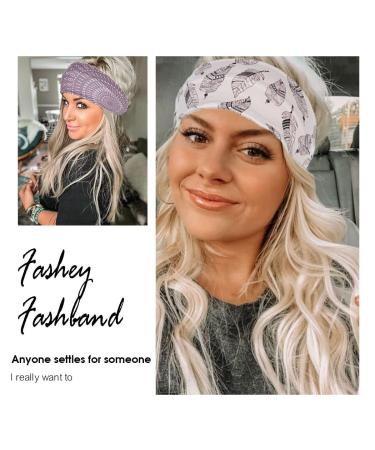 Boho Elastic Headbands for Women & Girls - Pack of 3 (Type 3) | Fashey Wide Head Wraps - Buy Online on GoSupps.com