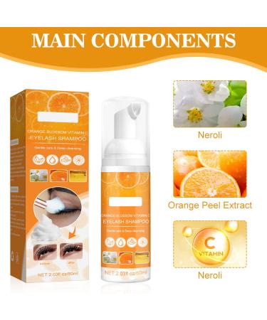 Eyelash Lengthening Cleaning Mousse | Eyelash Extension Cleanser & Foaming Wash - 60ML with Mascara Wand - Buy Online on GoSupps.com