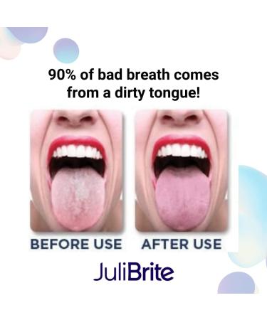 JuliBritrite Tongue Angel (50 ml) | Fresh Breath & Halitosis Support | Effective Tongue Scraper Scrubber & Cleaner - Buy Online on GoSupps.com