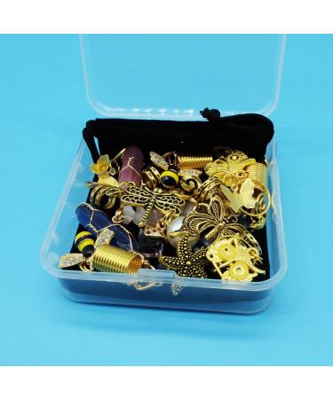 12 PCS Locs Hair Jewelry Braids Hair Clips - Adjustable Hair Cuffs with Vintage African Pendant Charms - Handmade Crystal & Metal Bee Owl Accessories - Buy Online on GoSupps.com