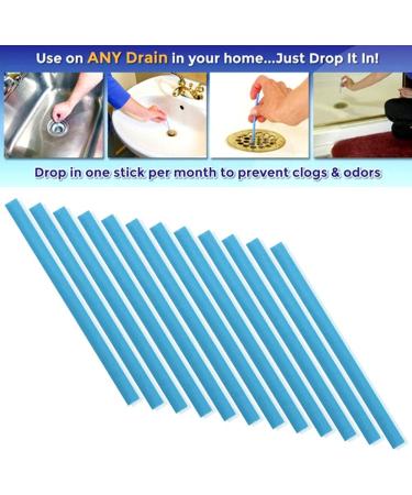 Flying Swallow Drain Sticks (72 pcs) - Clear & Odor-Free Drains, Tub Decontamination, Hair Cleaning Tool - As Seen On TV - Buy Online on GoSupps.com