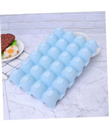 LABRIMP Box Egg Container Food Storage Organizer Recyclable Egg Bins Egg Tray Egg Holder Egg Rack Household Blue 29*19CM - Buy Online on GoSupps.com