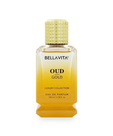 Bella Vita Luxury Men Oud Gold Eau De Parfum Intense Liquid Perfume With Caramel Orris Rose Jasmine |Woody Long Lasting Edp Fragrance Scent 100 Ml