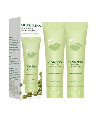Mousse nettoyante au pH quilibr au haricot mungo Nettoyant visage doux pour un nettoyage en profondeur des pores nettoyant visage hydratant apaisant (2)