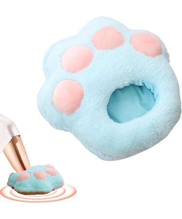 Aznever Rechargeable Foot Warmer - Heated Sweet Heating Pillows & Warm Shoes | Katzfoten Winter Foot Warmers for Office Bedroom & Travel - USB Blue Cat-Clawed Model - Buy Online on GoSupps.com