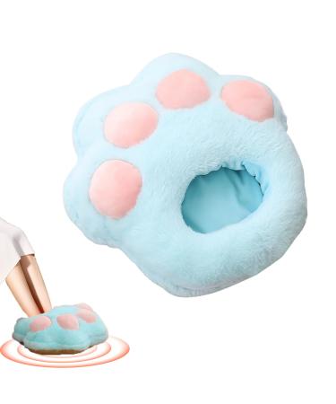 Injuv rechargeable foot warmer-sweet heating pillow made of soft plush heated foot warmer cat paw winter foot warmers warm shoes for offices bedrooms travel