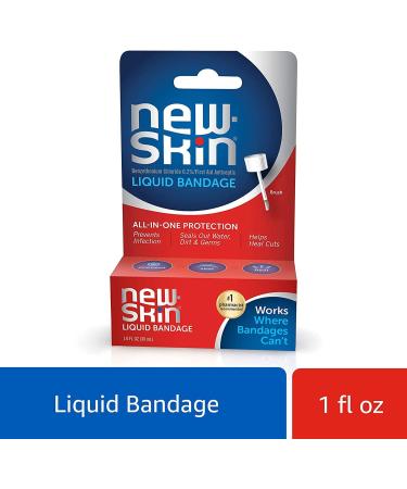 New-Skin Liquid Bandage Set - Waterproof Bandage for Scrapes and Cuts - 1 fl oz Liquid & Spray Combo - Buy Online on GoSupps.com