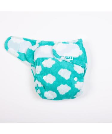 TotsBots Bamboozle Reusable Nappy - Eco-Friendly Bamboo Nappy for Babies & Toddlers | Fluffy Clouds Size 2 (9-35lbs) - Buy Online on GoSupps.com